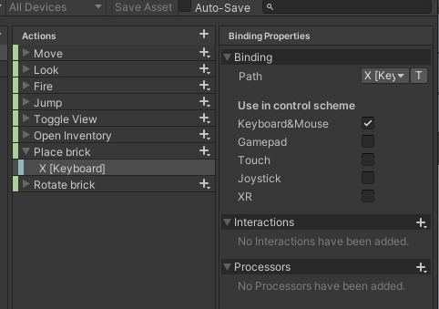 Input Action Asset